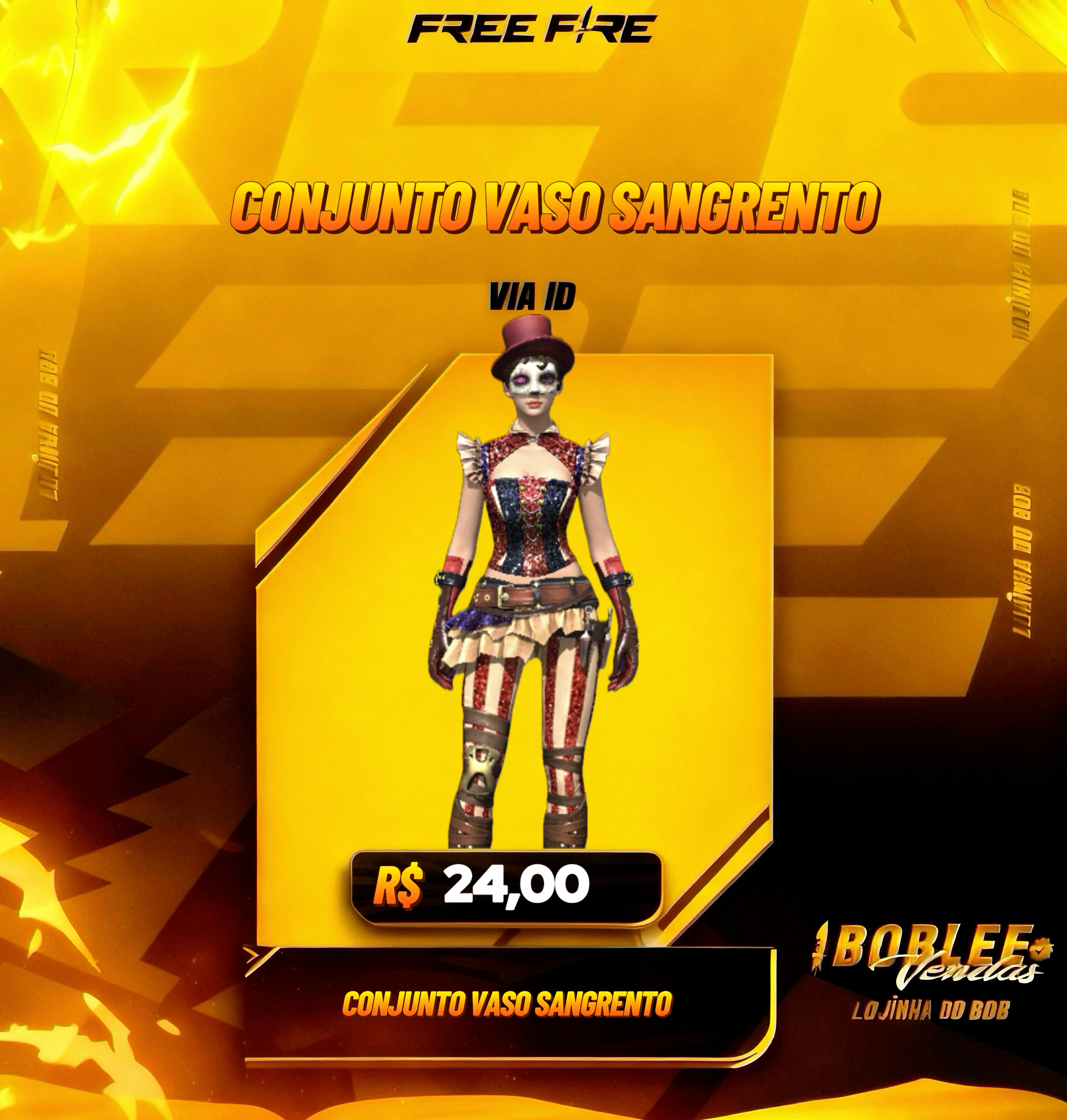 CONJUNTO VASO SANGRENTO