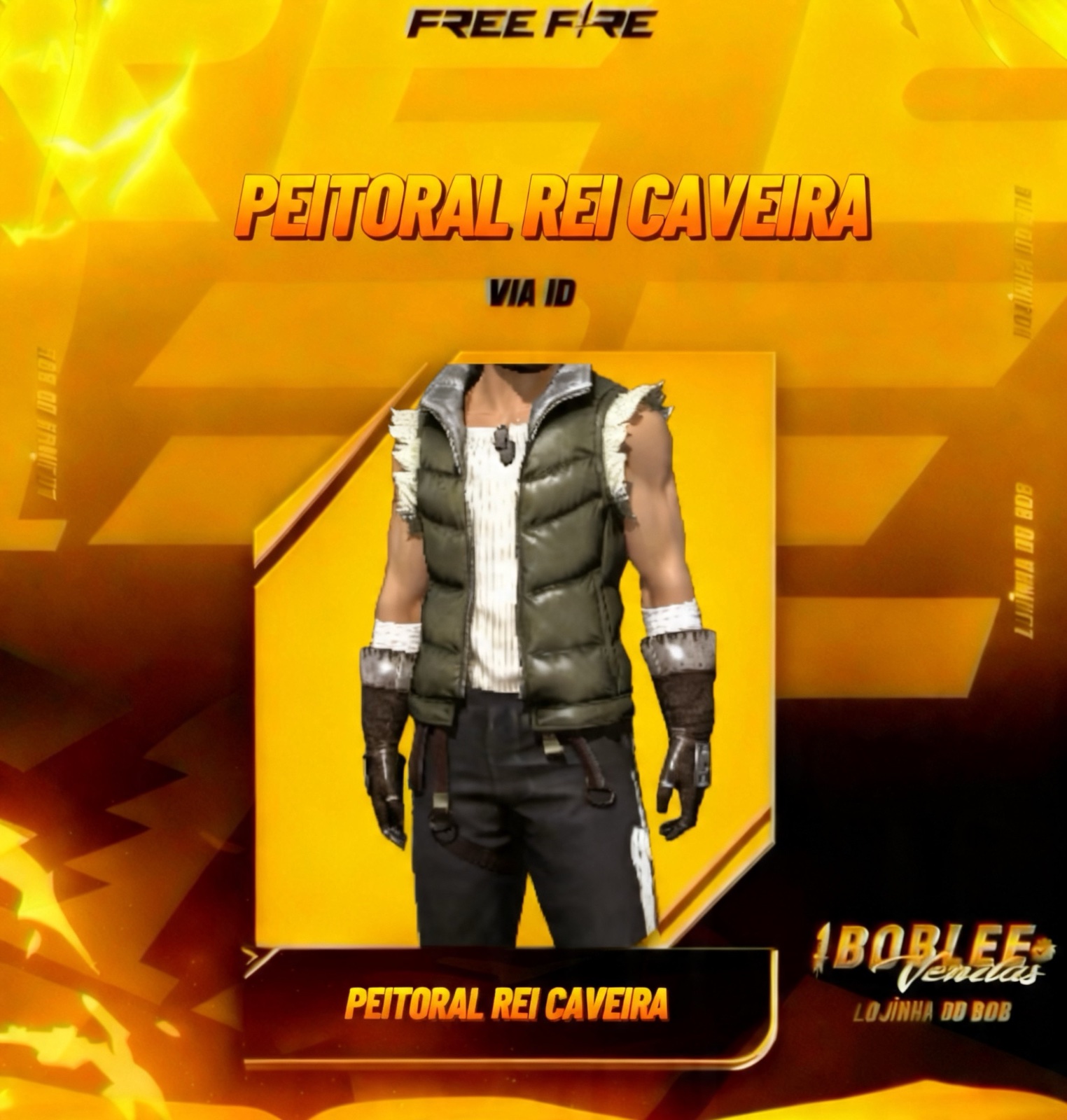 PEITORAL REI CAVEIRA