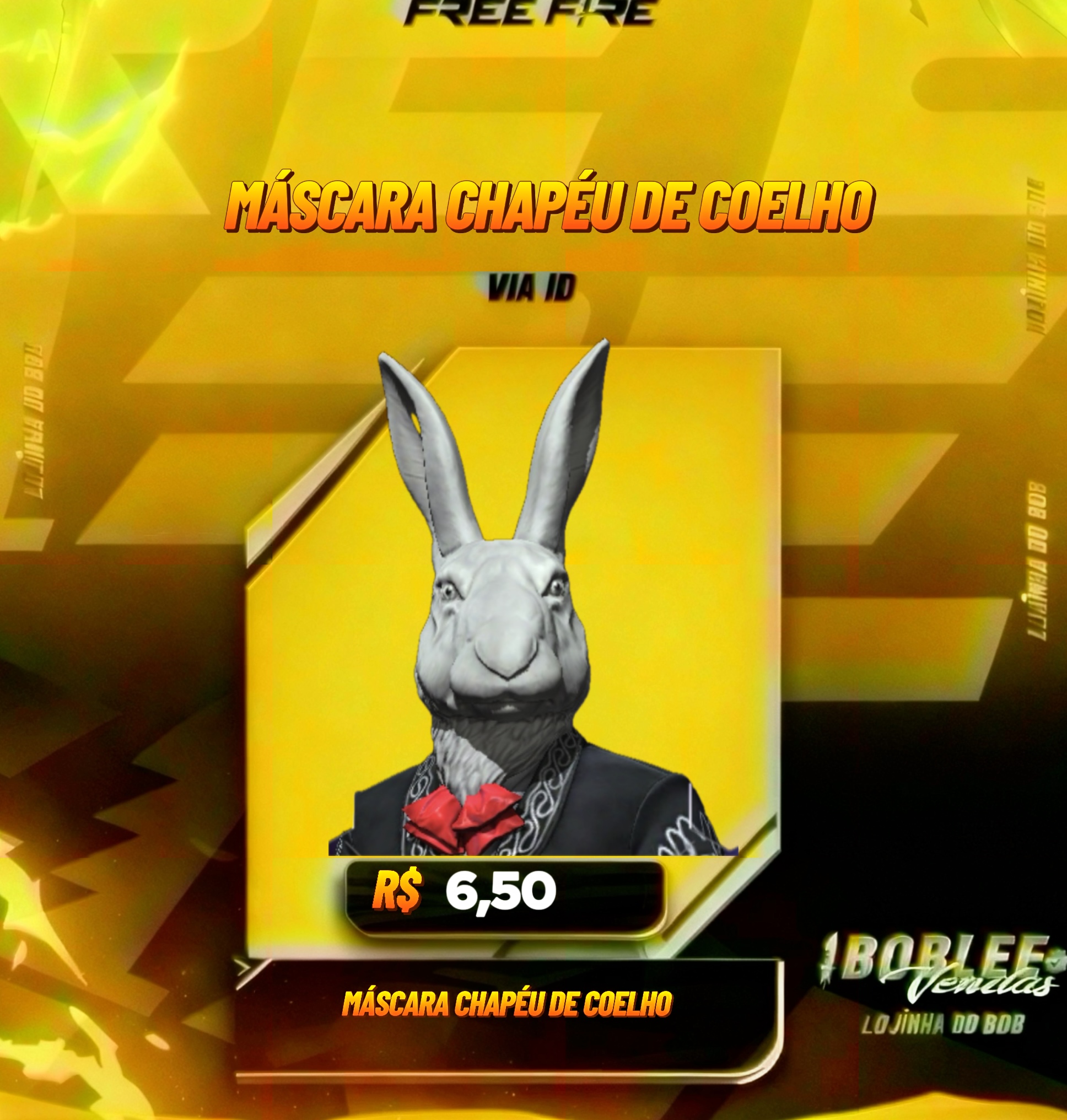 MÁSCARA CHAPEU DO COELHO