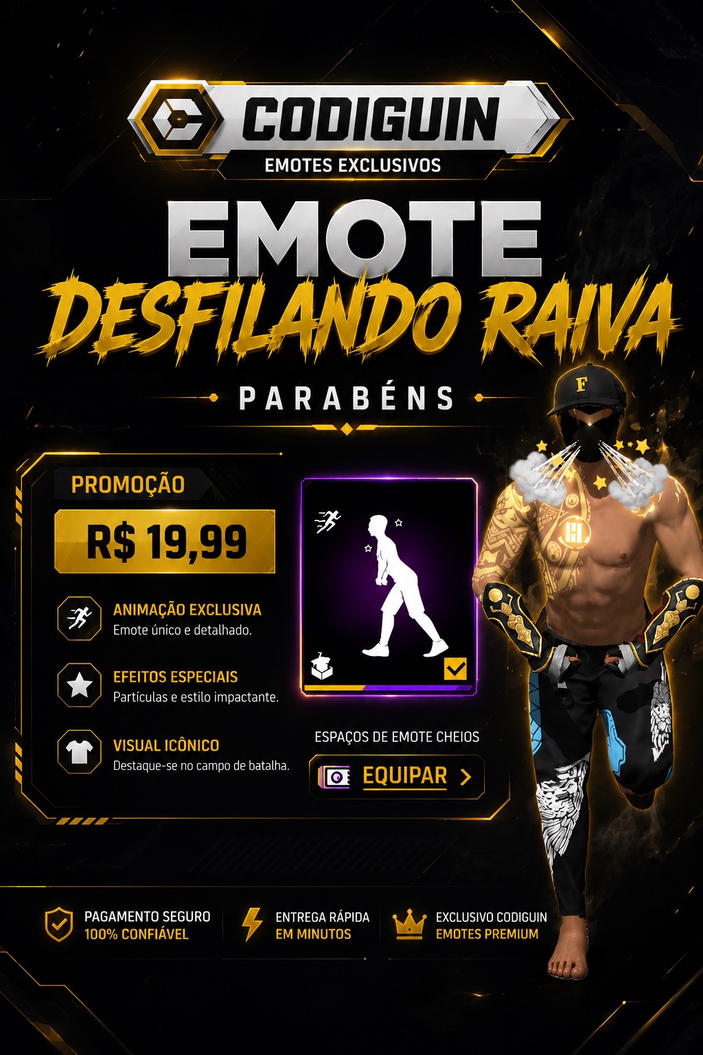 CODIGUIN EMOTE DESFILANDO RAIVA